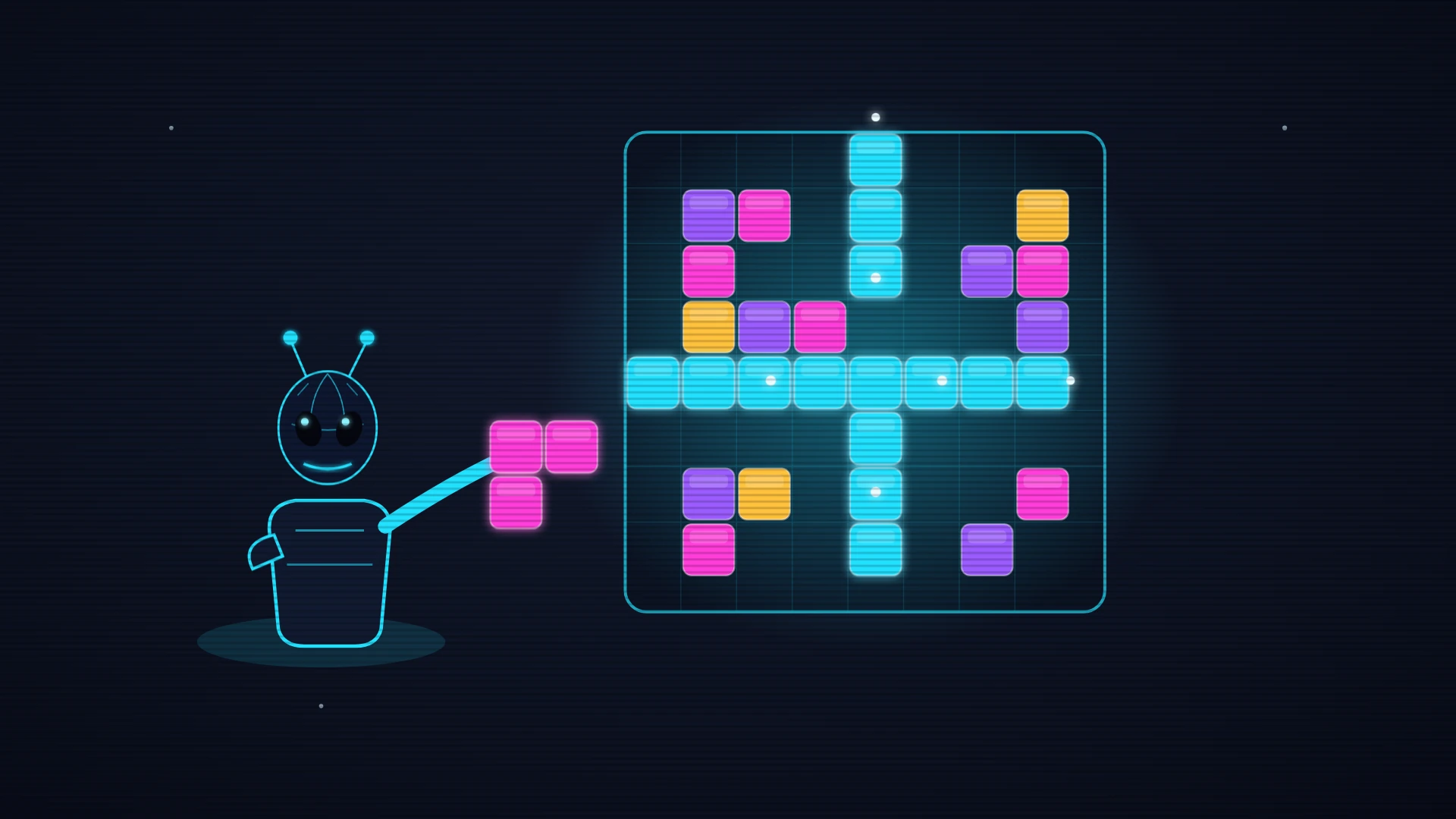 Illustration d'ambiance de Néon Blocks