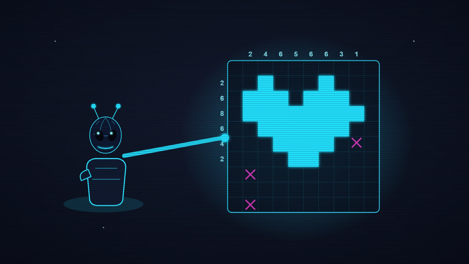 Illustration d'ambiance de Néon Picross
